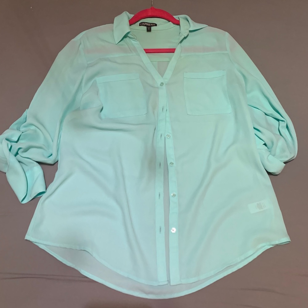 Turquoise Button Up